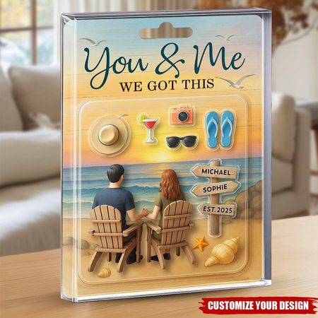 Personalized Beach Couple Ornament –A Celebration of Love